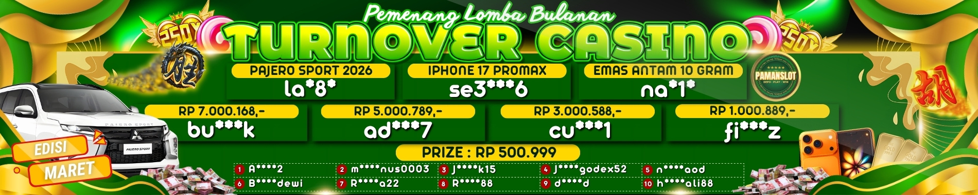 PEMENANG TO BULANAN CASINO